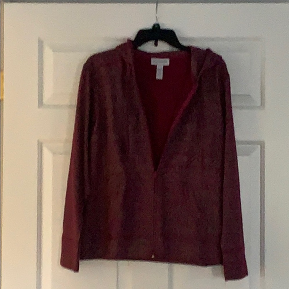 Women’s Burgundy and Gray Jacket - L